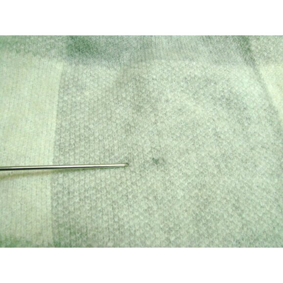 Cyrus Womens Lg Sweater Gray Plaid Open Front Long Cardigan Duster Soft Pockets - Picture 9 of 12